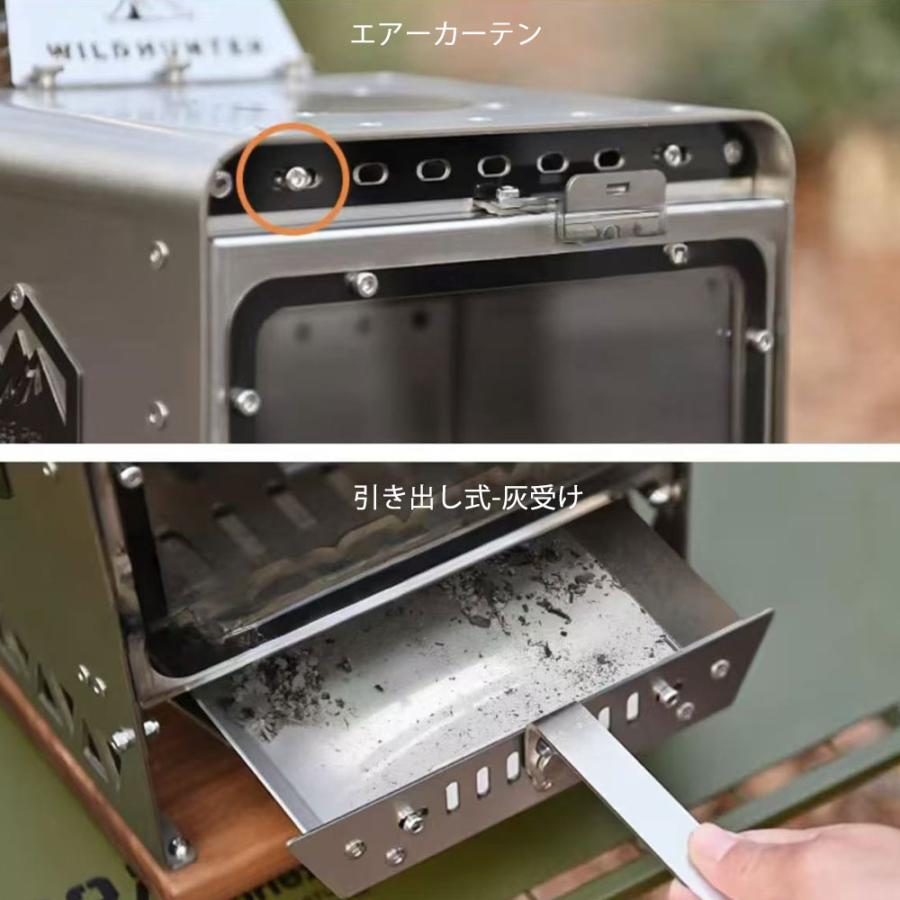 薪ストーブ ペレットストーブ 二次燃焼 テントストーブキャンプ 卓上薪