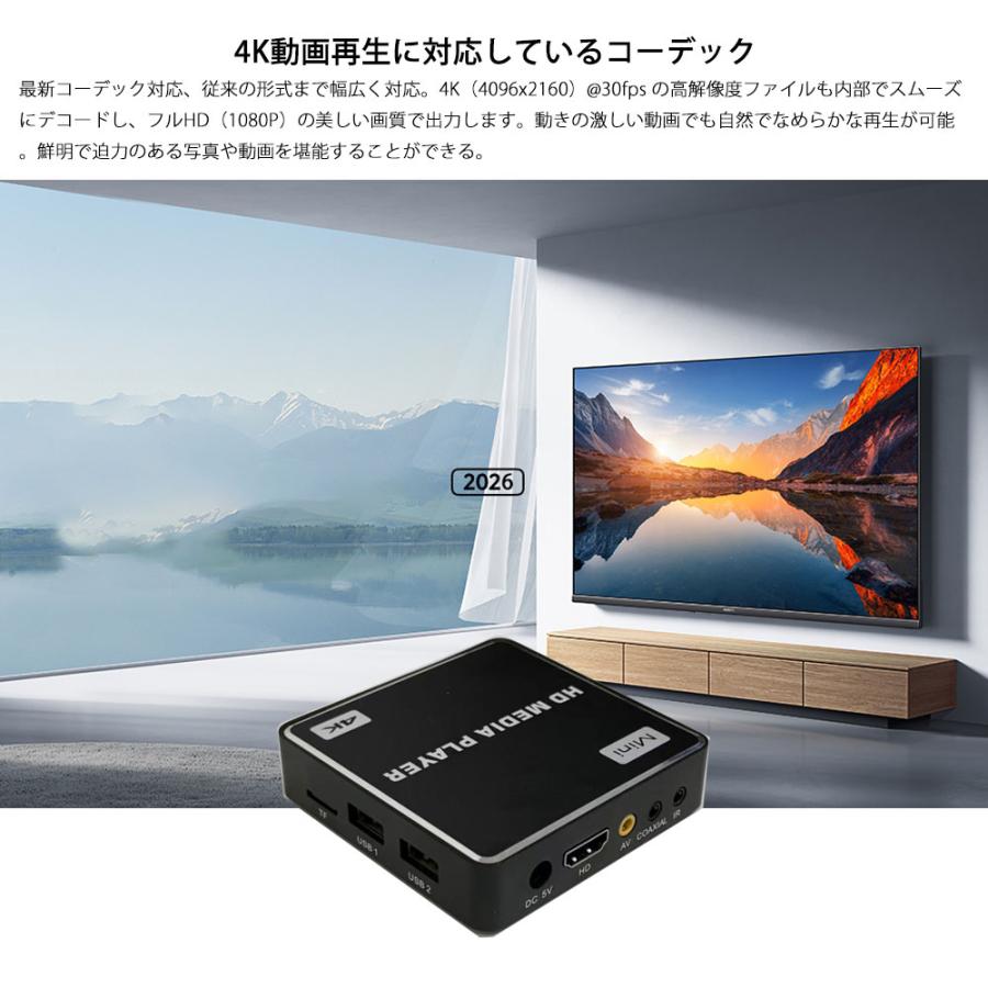 4K対応 メディアプレーヤー 車載メディアプレーヤー デジタル