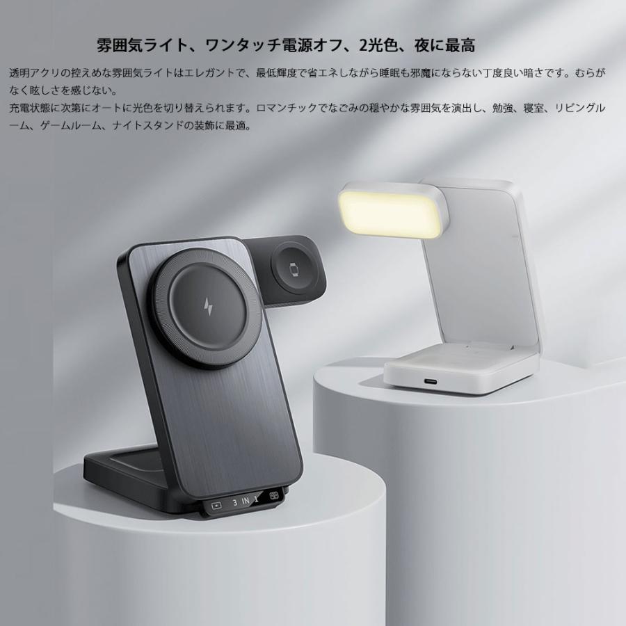 マグセーフ充電器 MagSafe ワイヤレス充電器 マグネット式 QI 充電 スマホスタンド