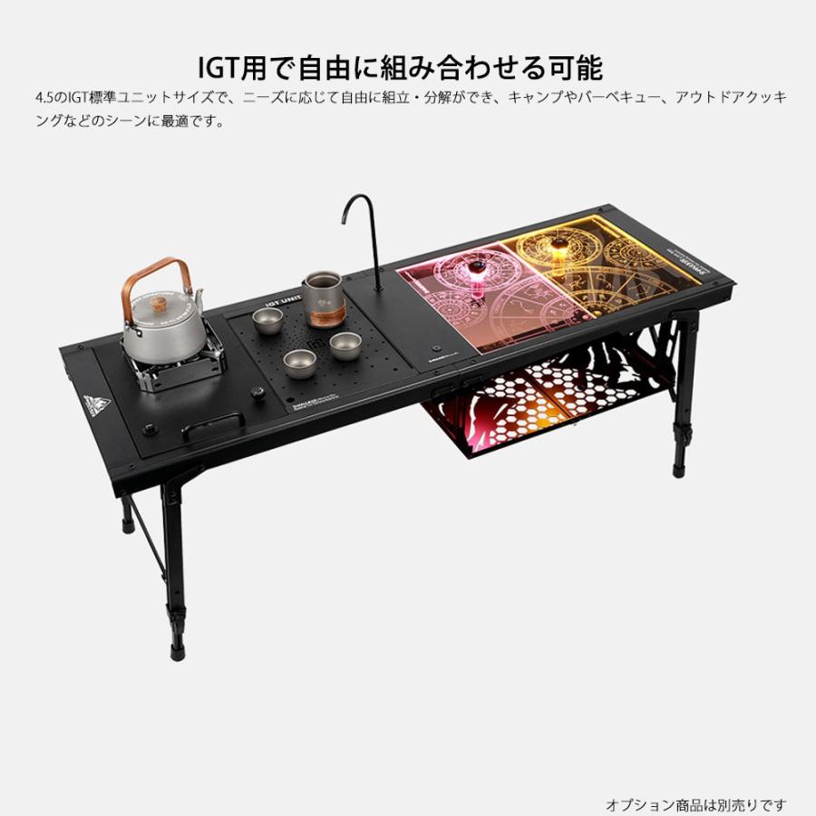 アルミ製サイドテーブル　キャンプ　アウトドア　IGT ハンドメイド品 アウトドアテーブル アルミ製 折りたたみ マルチテーブル IGT