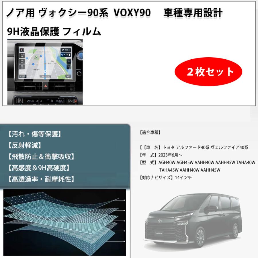 ノア用 ヴォクシー90系 VOXY90 ナビ 液晶保護フィルム 10.5インチ 9H