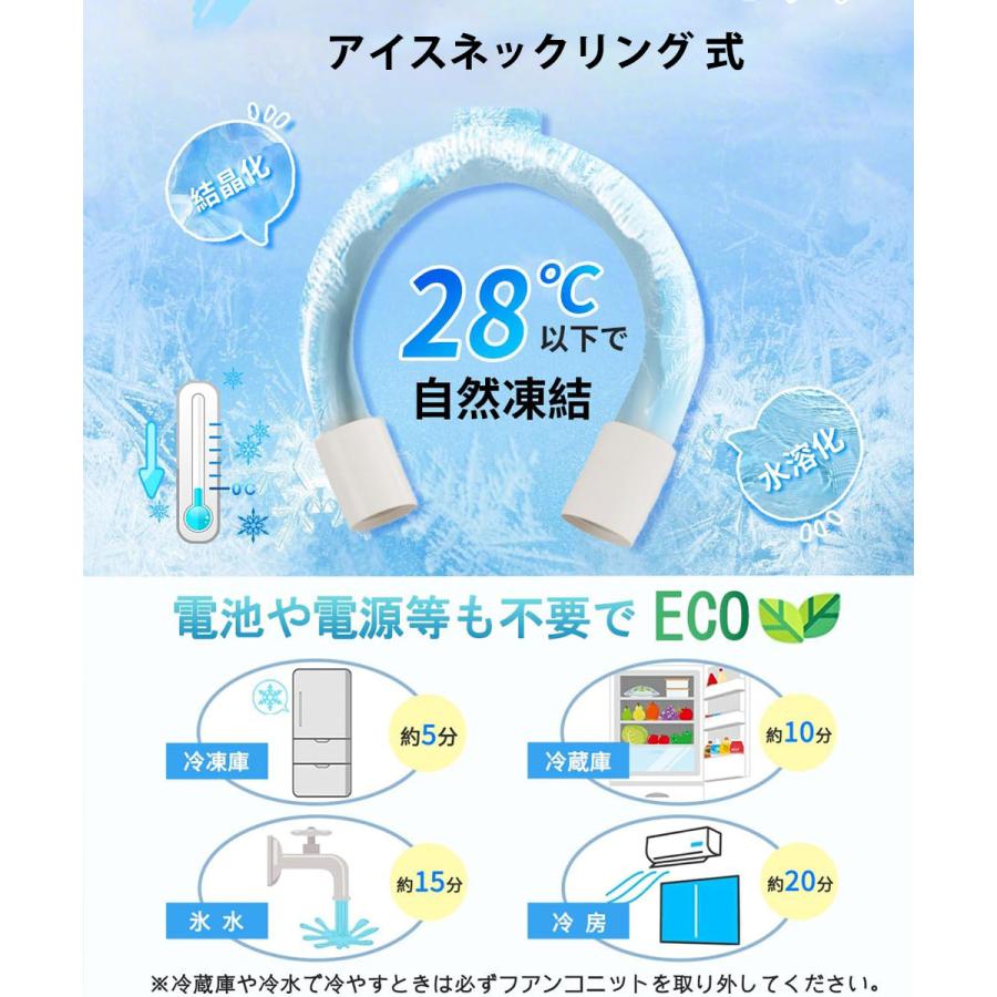 ネッククーラー 首掛け扇風機 アイスネックリング 携帯扇風機 ネック