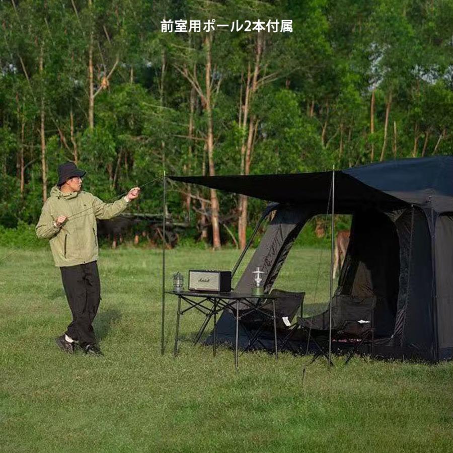 ロッジ型 キャンプテント 2-6人用 4000mmワンタッチテント 美品 大型