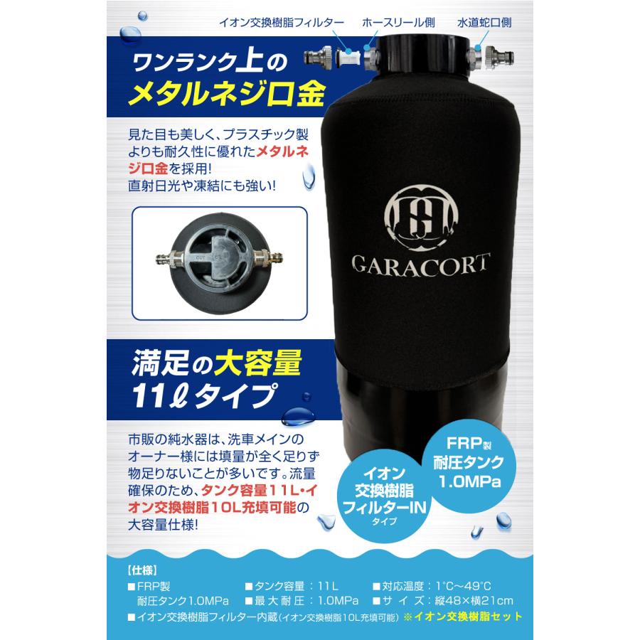 ガラコート 純水器 イオン交換樹脂 セット 洗車用 【1年間製品 ガラコート 純水器 イオン交換樹脂 セット 洗車用 【1年間製品