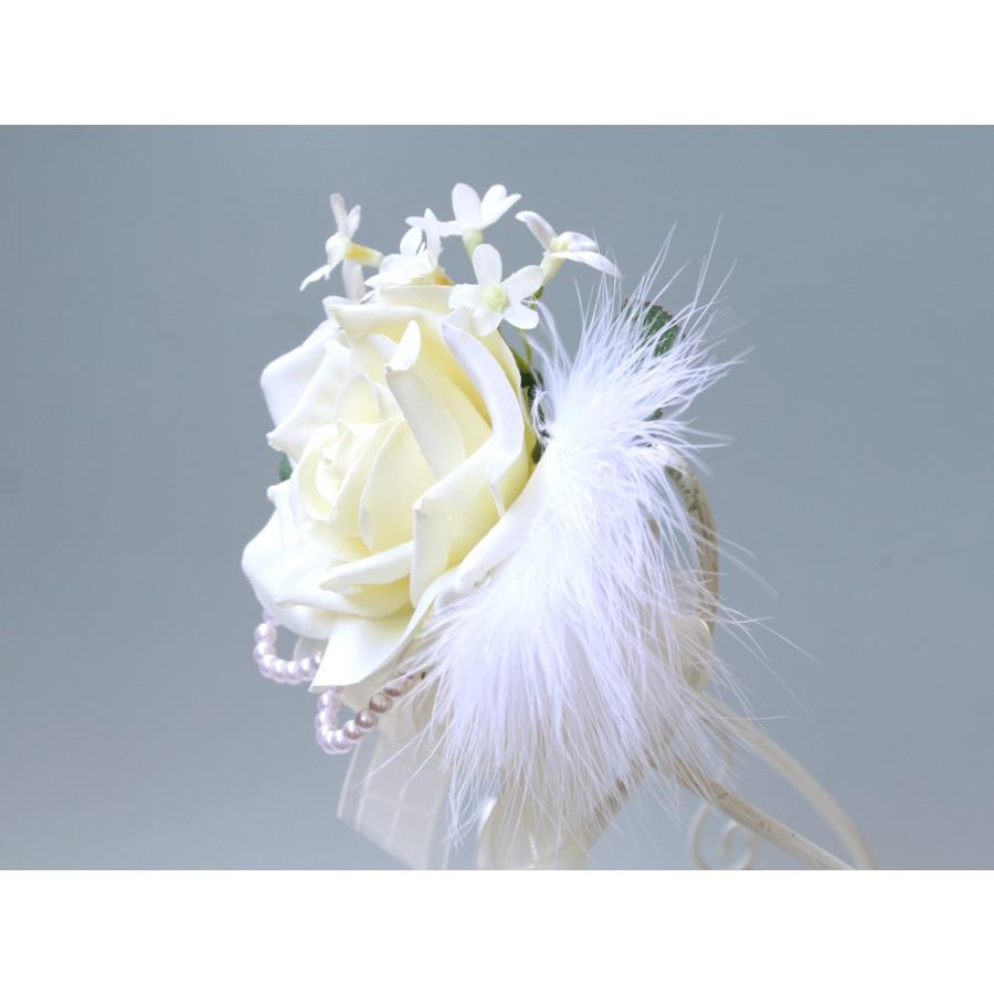 白バラとファーのコサージュ｜vertpalette-store｜05