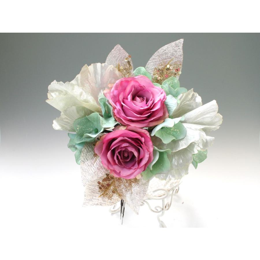 シルバー系でキラキラしたモダンな髪飾り（コームとUピンパーツ）：HA046 |  | 02