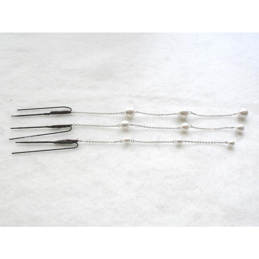 シルバー系でキラキラしたモダンな髪飾り（コームとUピンパーツ）：HA046 |  | 04