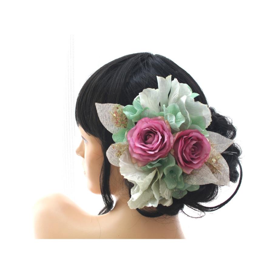 シルバー系でキラキラしたモダンな髪飾り（コームとUピンパーツ）：HA046 |  | 07