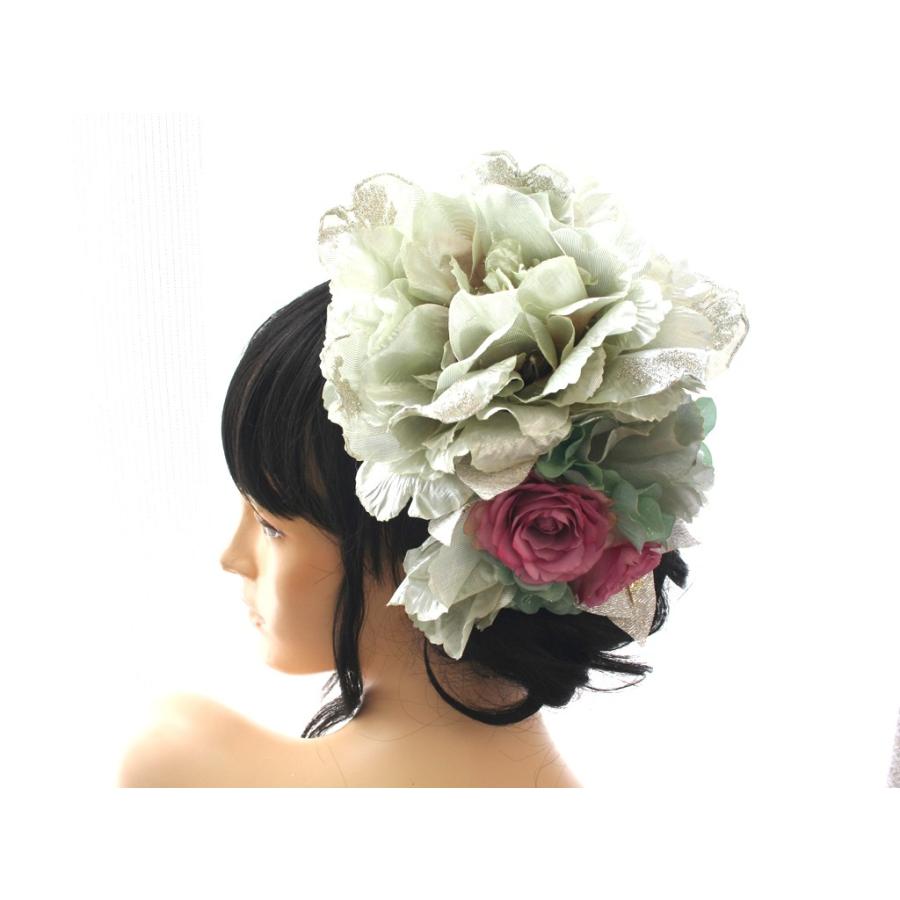 シルバー系でキラキラしたモダンな髪飾り（コームとUピンパーツ）：HA046 |  | 08