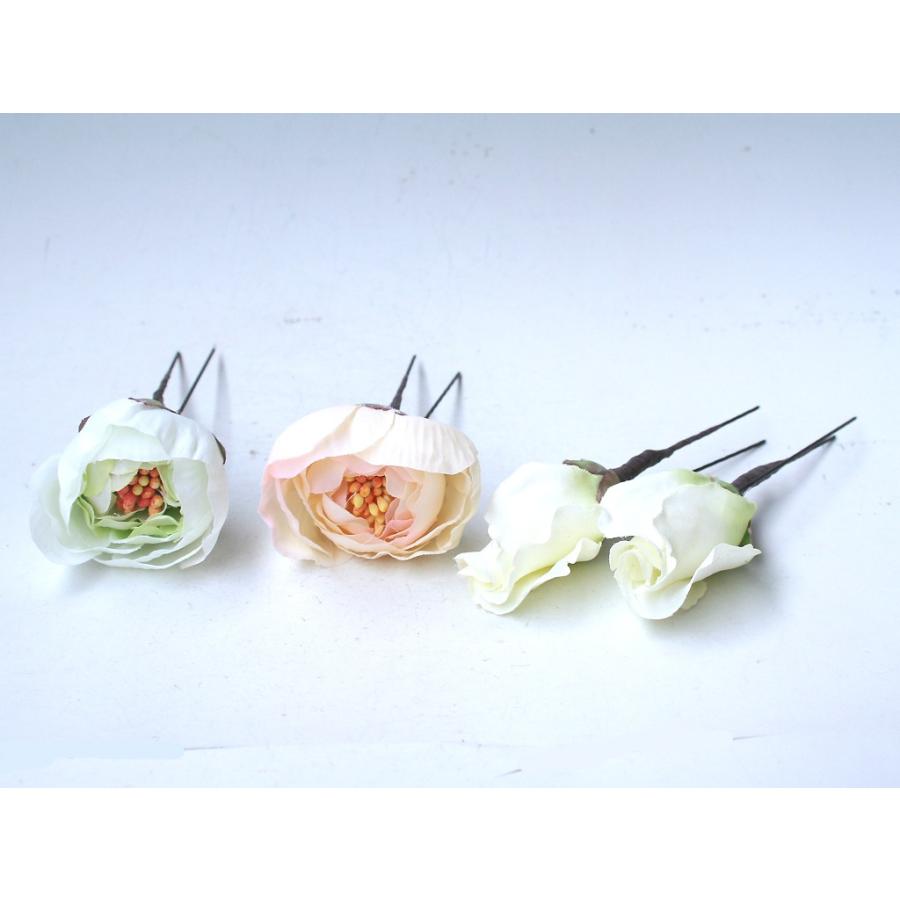 胡蝶蘭とラナンキュラスの髪飾り：HA049 |  | 07