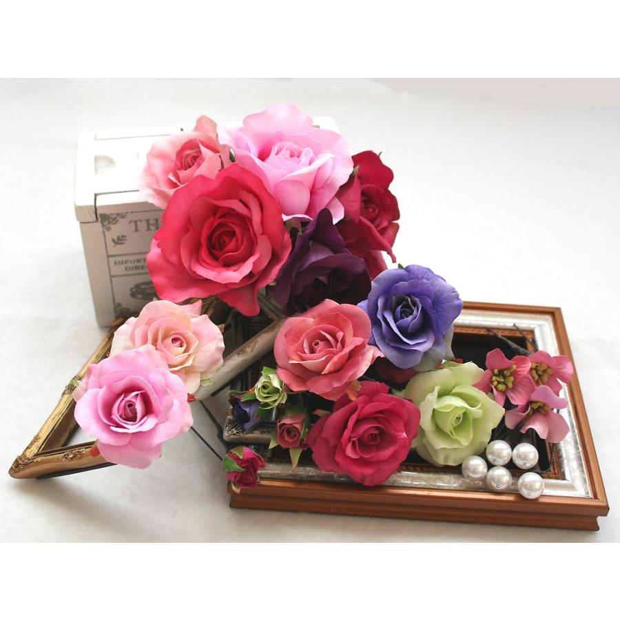 バラのパーツセットの髪飾り（19パーツ）：HA058 | 