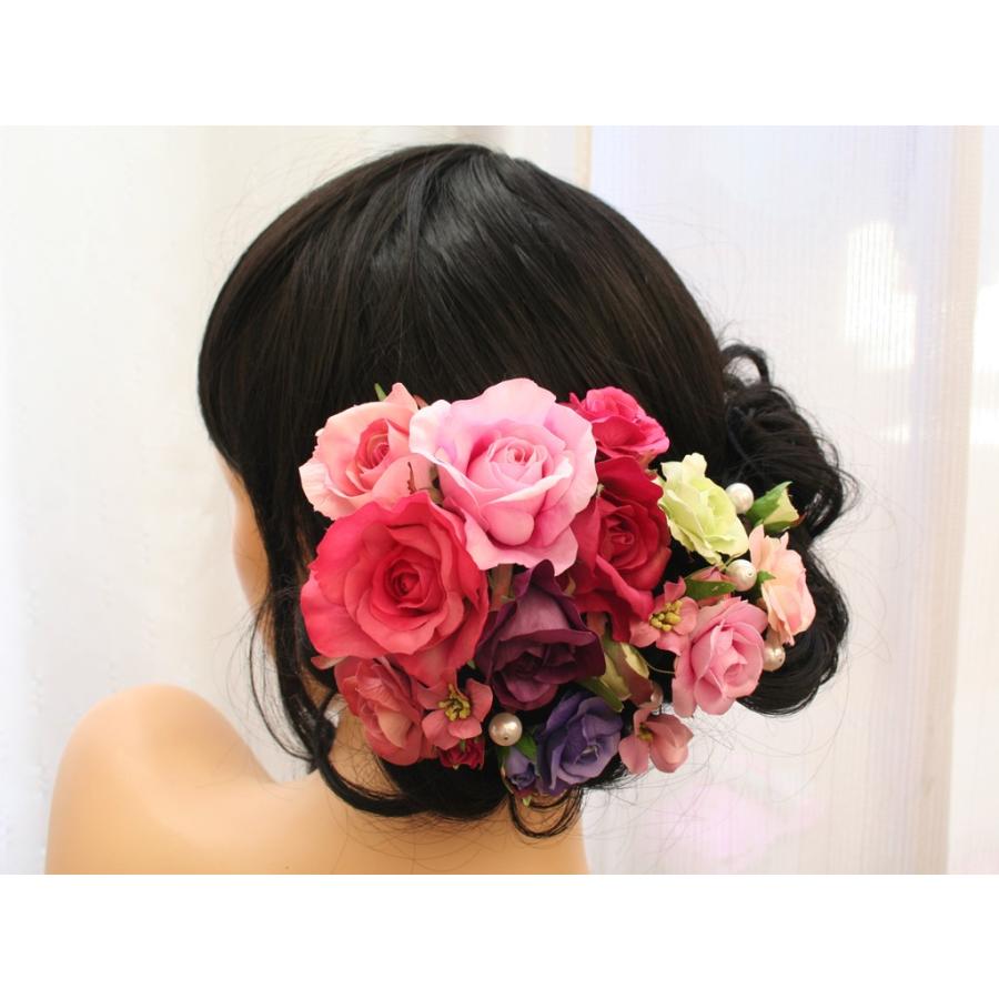 バラのパーツセットの髪飾り（19パーツ）：HA058 |  | 01