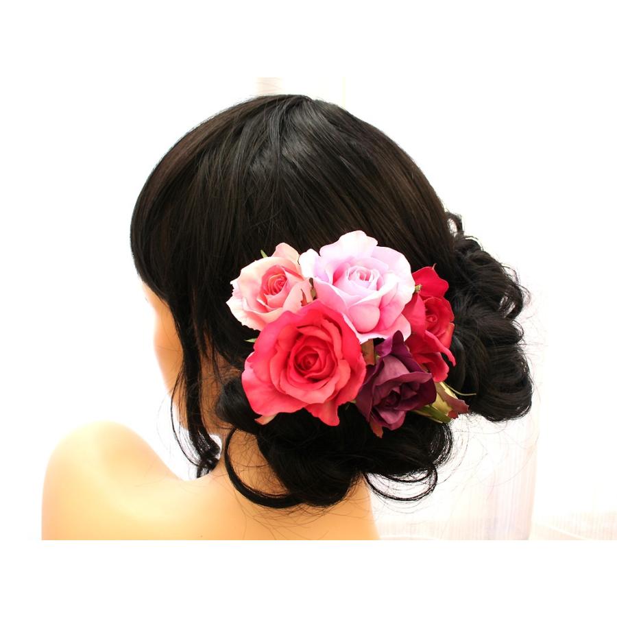 バラのパーツセットの髪飾り（19パーツ）：HA058 |  | 02