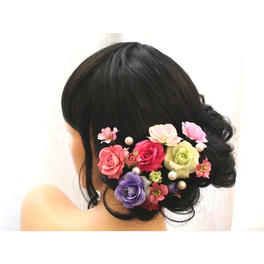 バラのパーツセットの髪飾り（19パーツ）：HA058 |  | 03