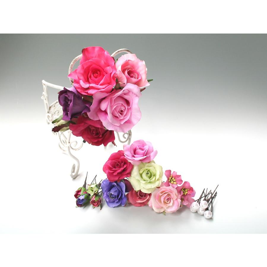 バラのパーツセットの髪飾り（19パーツ）：HA058 |  | 04