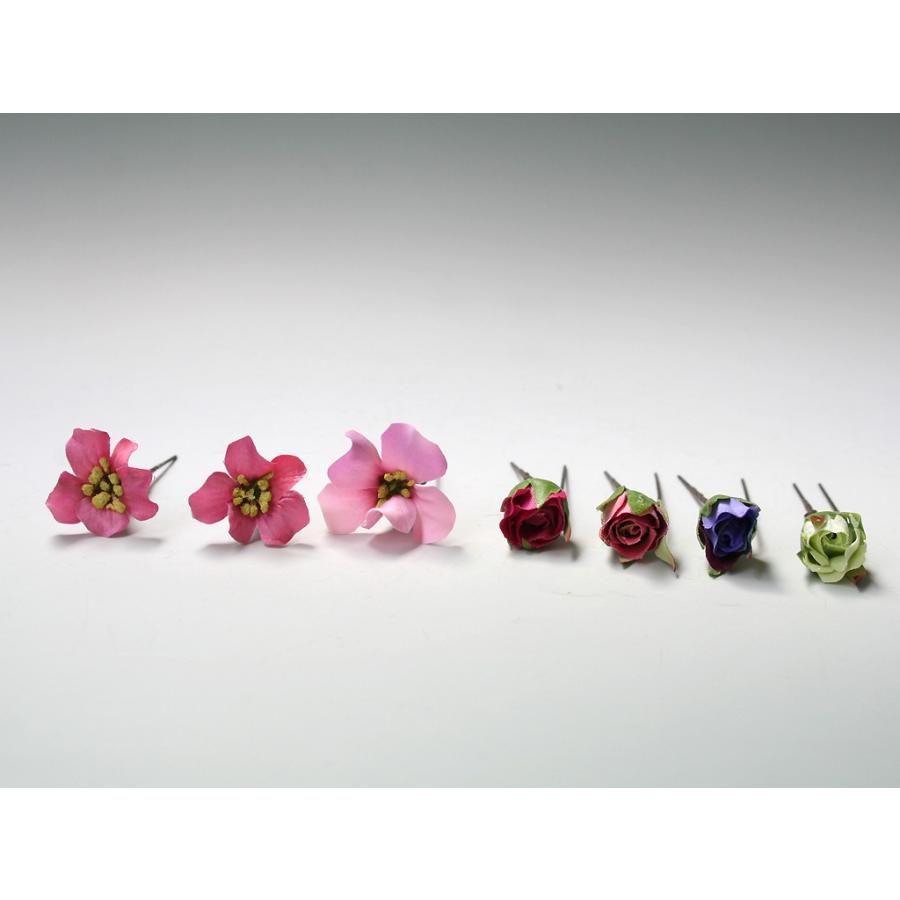 バラのパーツセットの髪飾り（19パーツ）：HA058 |  | 09