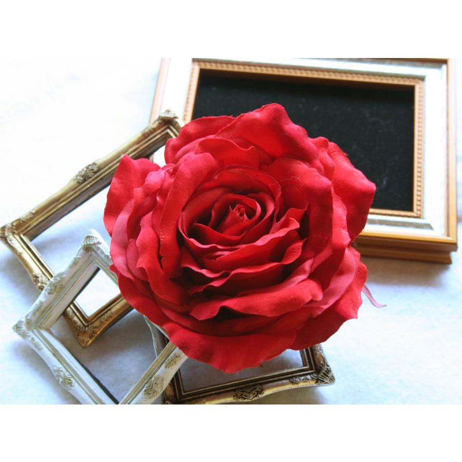 バラ大輪一輪のみの髪飾り：HA062 | 