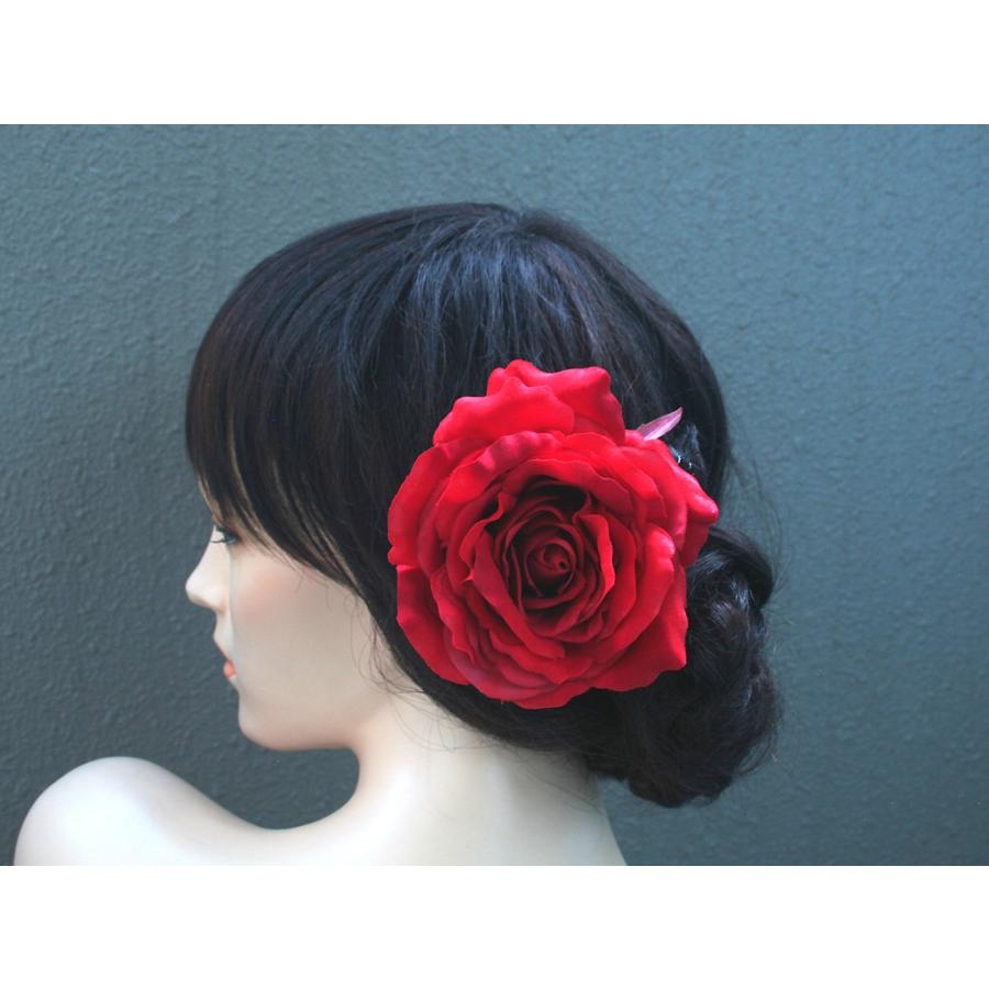 バラ大輪一輪のみの髪飾り：HA062 |  | 01