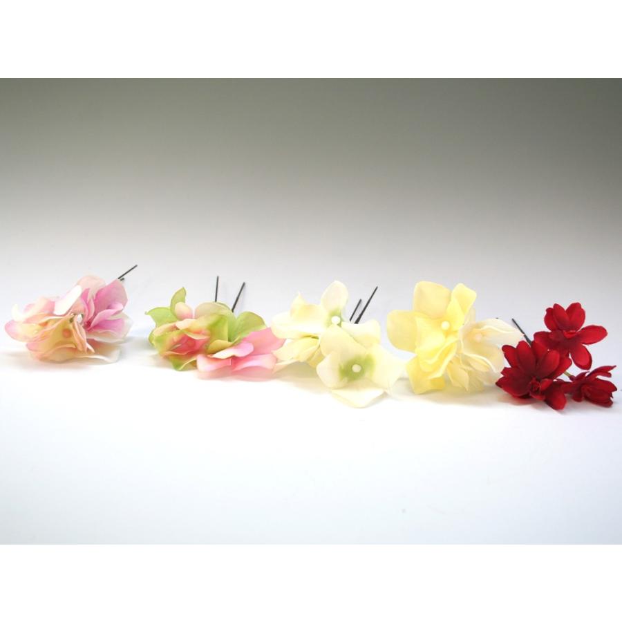 七変化する髪飾り、ダリアとアジサイのパーツセット（１０パーツ）：HA076 |  | 06