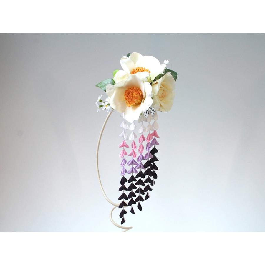 パープル系の下がりが入った粋な髪飾り(コーム)：HA034 |  | 01