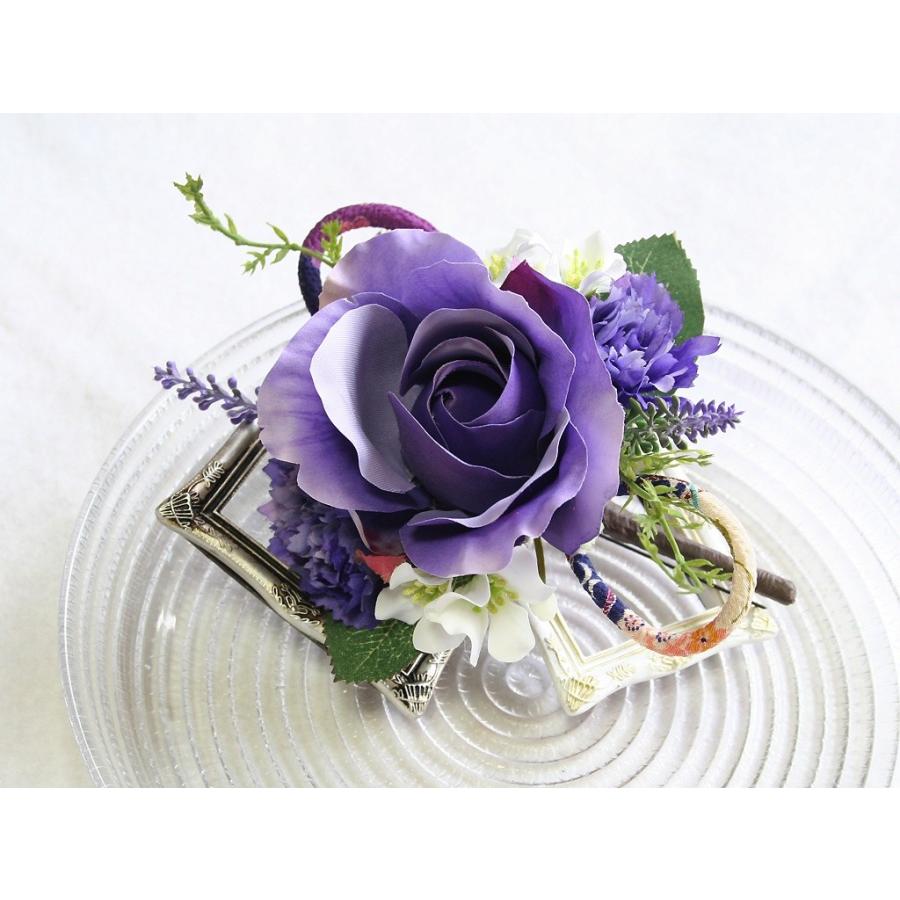 パープルバラの髪飾り：HA024 | 