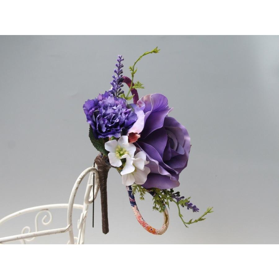 パープルバラの髪飾り：HA024 |  | 03