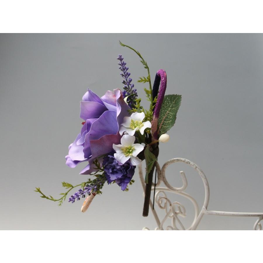 パープルバラの髪飾り：HA024 |  | 04