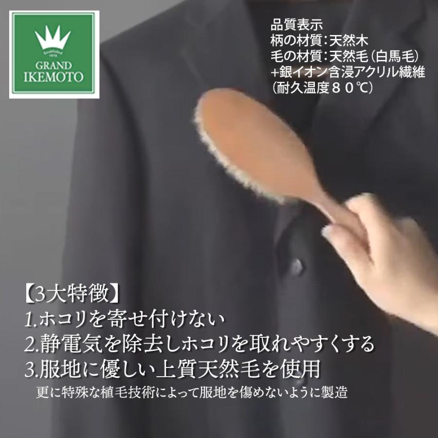 池本刷子工業 GRAND IKEMOTO IKC3822 洋服ブラシ 静電気除去 池本刷子工業 GRAND IKEMOTO IKC3822 洋服ブラシ 静電気除去