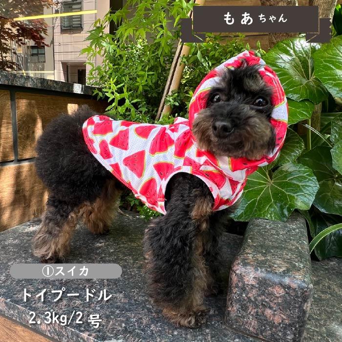 犬服デザインフード付きタンクトップ見本