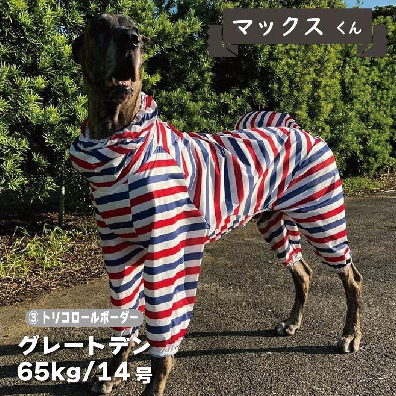 犬服 VERY 新ストレッチフルカバーレインコート 4脚 超大型犬 犬用品 安い ペット服 犬 服  雨具 カッパ 犬用レインコート リード穴 反射テープ｜very-pet｜06