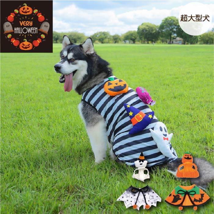 VERY 犬服 超大型犬 ハロウィン コスチューム かぼちゃ おばけ (ケープ