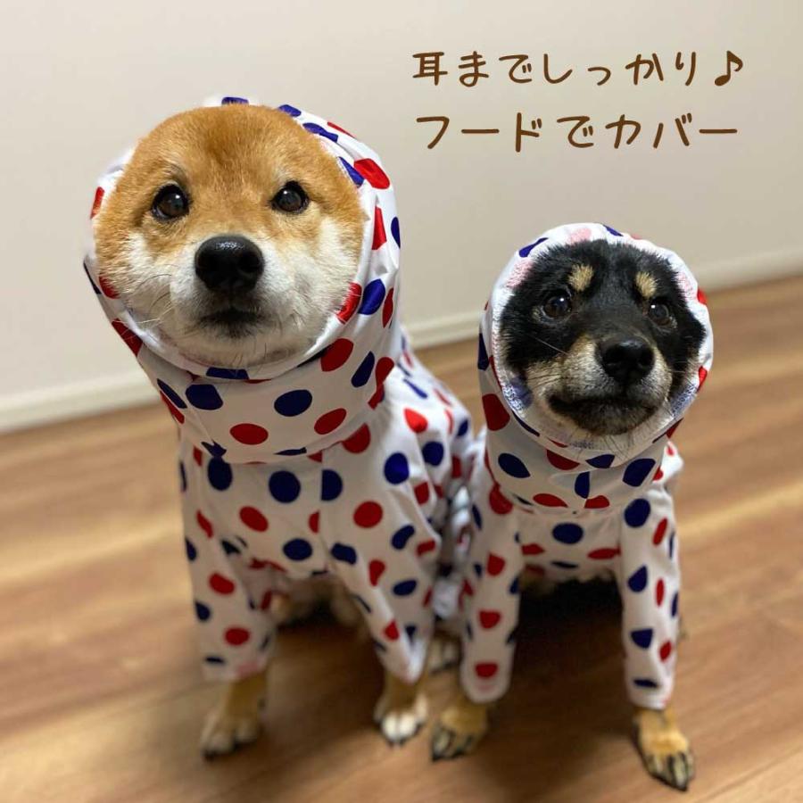 VERY 犬服 ストレッチフルカバー レインコート 4脚 小型犬 ダックス 胴