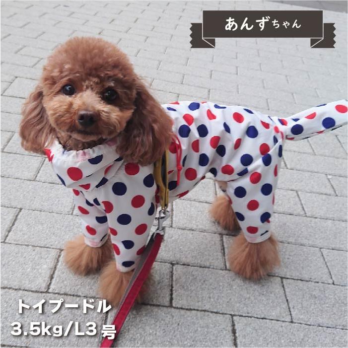 VERY 犬服 ストレッチフルカバー レインコート 4脚 小型犬 ダックス 胴