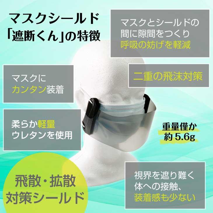 マスクに着けるマスクシールド 遮断くん（スモーク） |  | 02