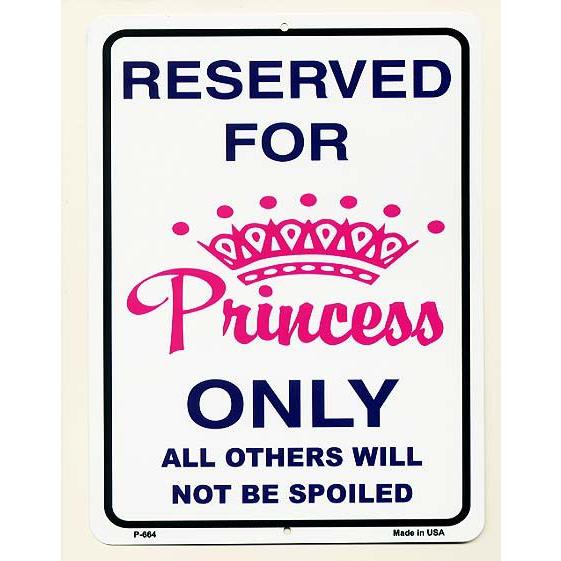 お姫様の貸し切り RESERVED FOR Princess ONLY 当店Ｓサイズ アメリカンブリキ看板 アメリカ 雑貨 アメリカン雑貨｜veryberry