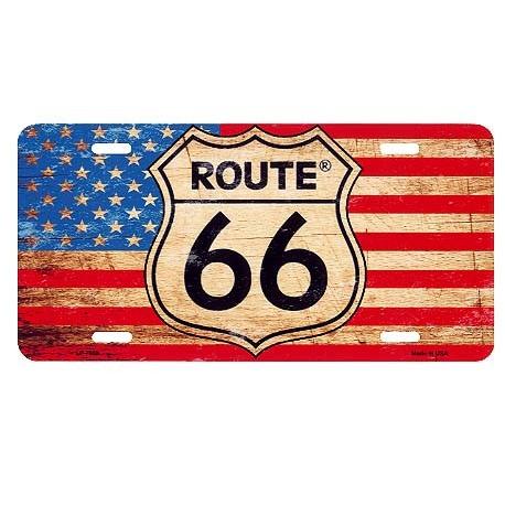 ルート６６ 星条旗背景 レトロ調 フラットタイプ ライセンスプレート アメリカ 雑貨 アメリカン雑貨 15 アメリカン雑貨 ベリーベリー 通販 Yahoo ショッピング