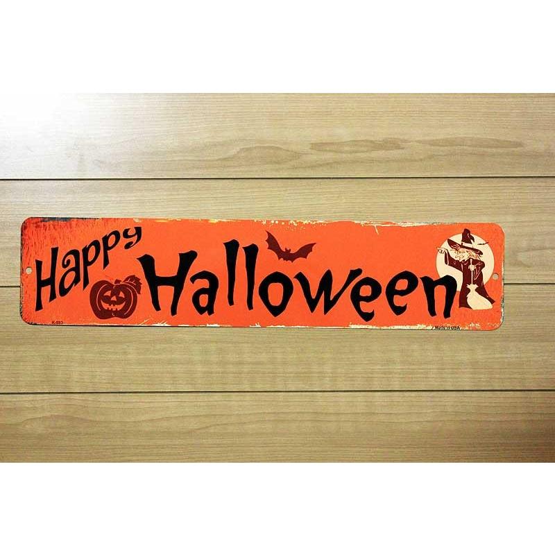 ハロウィン 飾り Happy Halloween ミニストリートサイン型 アメリカンブリキ看板｜veryberry｜02