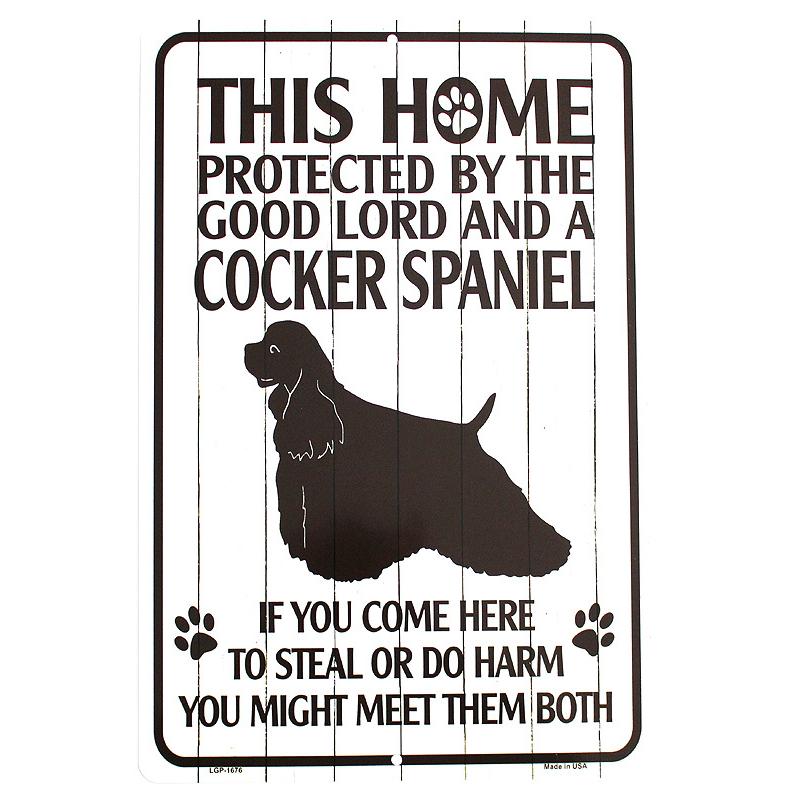 コッカースパニエル 雑貨 Protected By The Good Lord And A Cocker Spaniel 当店ｌサイズ アメリカンブリキ看板 21 L アメリカン雑貨 ベリーベリー 通販 Yahoo ショッピング
