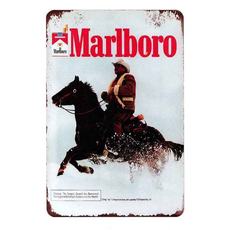 マルボロ Marlboro カウボーイ柄 レトロ調 ミニサイズ アメリカン  