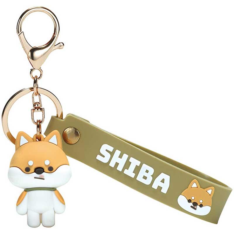 柴犬 雑貨 キーホルダー ラバー製 ストラップ付き キーチェーン バッグチャーム 犬 ペット かわいい おしゃれ 柴 グッズ ぱぷぱぷぱぴー（Yahoo!・アメリカン雑貨 ベリーベリー）
