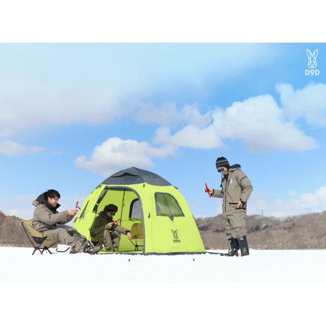 DOD（ディオーオーディー） テント ワンタッチテント 5人用 ワカサギ