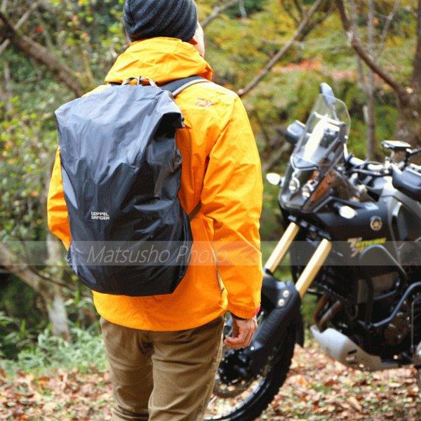 バックパックレインカバー カバー ドッペルギャンガー DOPPELGANGER ウォータープルーフバッグカバー 35L DRC165-BK 送料無料｜veryfast｜06