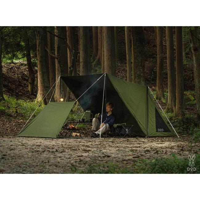 新品未使用パップフーテント2 オリーブグリーン 新品未使用パップフーテント2 オリーブグリーン DODの無骨テント