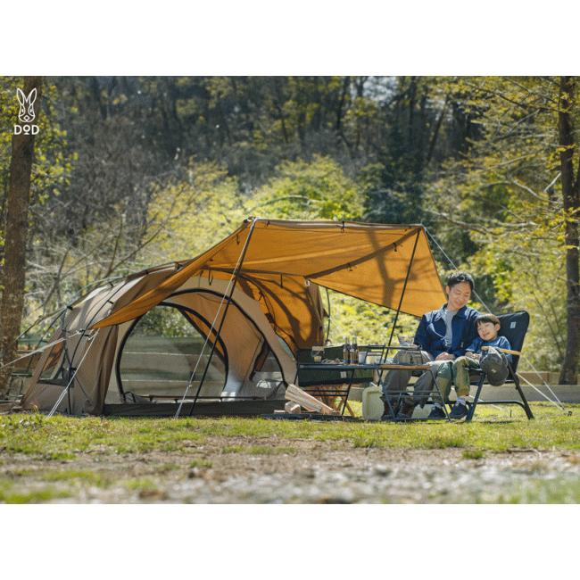 DOD テント ガルウイング型 ガルテント デュオキャンプ ソロキャンプ オールシーズン対応 ポリコットン生地 焚き火 アウトドア キャンプ ガルテント T2-052-CA メーカー直送 DOD（ディオーオーディー） テント ガルウイング型 ガルテント デュオ