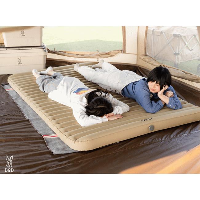 DOD マット エアマット インフレータブル式エアマット 丸洗いできるシーツ付き エアポンプになるキャリーバッグ アウトドア キャンプ ソトネノキワミエアーL CM3-943-TN DOD（ディオーオーディー） マット エアマット インフレータブル式