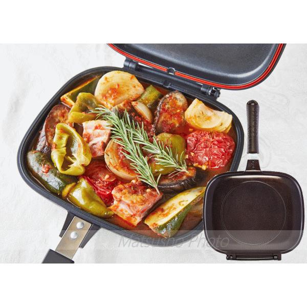 ガス専用 直火用 両面焼き フライパン グルメパン HAPPYCOOKER