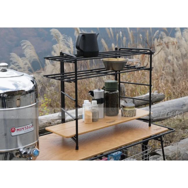 弘益 アウトドアラック 調理台 五徳 3Way ラック HangOut ハング