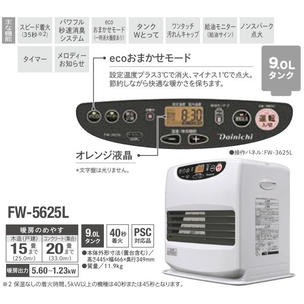 ダイニチ（Dainichi） ファンヒーター 石油ファンヒーター 木造15畳