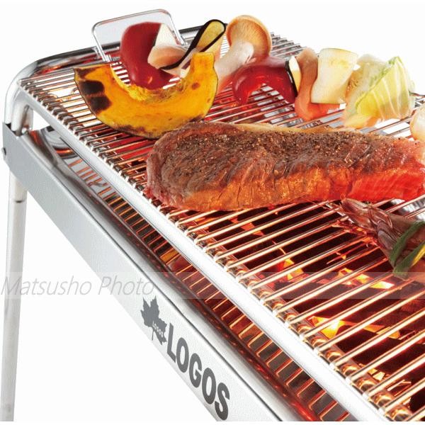 LOGOS チューブグリルSmart80 M オプションの極太ステンレス焼網付