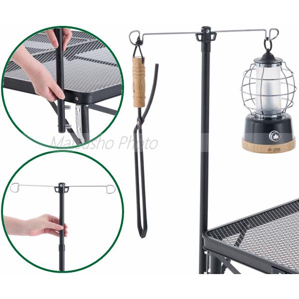 ロゴス テーブル BBQテーブル 大型テーブル スチールメッシュ天板 たき火 BBQ アウトドア キャンプ LOGOS アイアンメッシュ 3FD BBQテーブル 12570-BC 73581002の画像